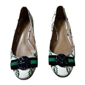 Tory Burch Maritime Ballet Flat Isle Ropes Navy Sea Women's Size US 6.5